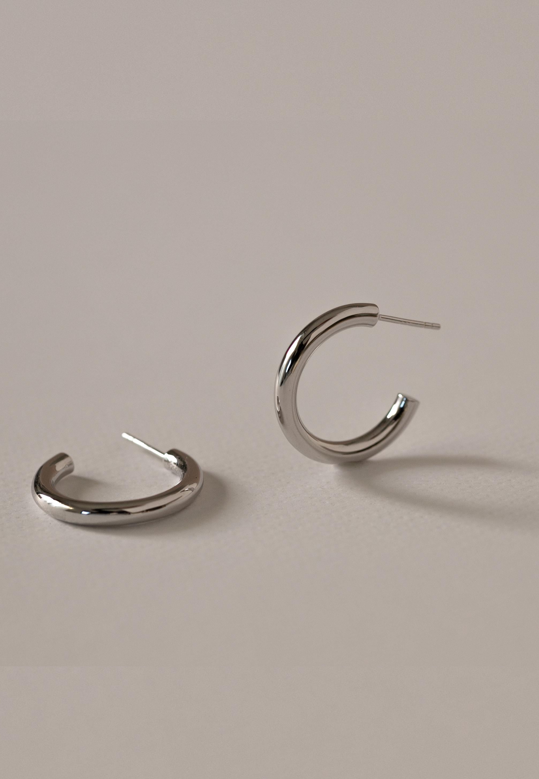 Pendientes bold plata
