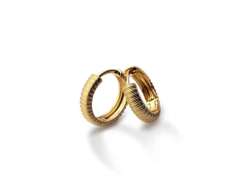 ORECCHINI A FORMA DI RICCIO DI MARE IN ARGENTO STERLING E PLACCATI ORO