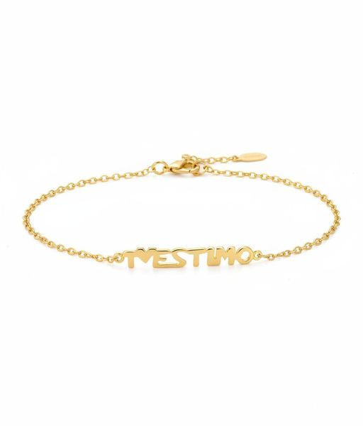 Pulsera T'ESTIMO en plata de ley y baño en oro