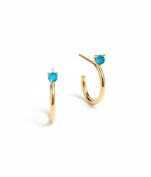 OCEAN gold hoops earrings