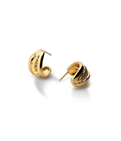 CHARO Chunky Earrings in 24-Karat Gold-Plated Sterling Silver